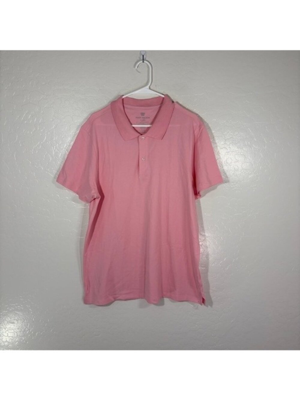 Mack Weldon Polo Shirt Mens 2XL Pink Short Sleeve Performance Lightweight Golf
